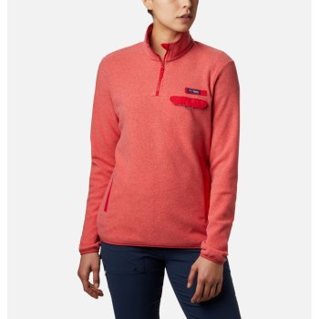 Columbia Harborside II Fleece, Pullover Rojos Para Mujer | 217438-NPI